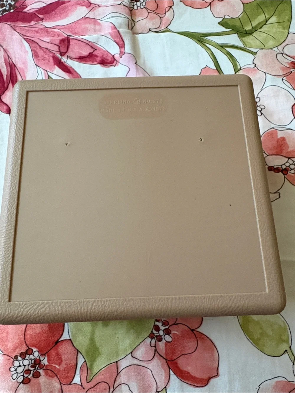 VINTAGE Herald Square Beige Card File Box 1970s